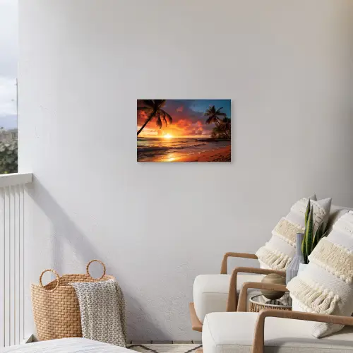 Avondrood aan Zee Tuinposter op houten frame 2 cm dik klein -sfeer1