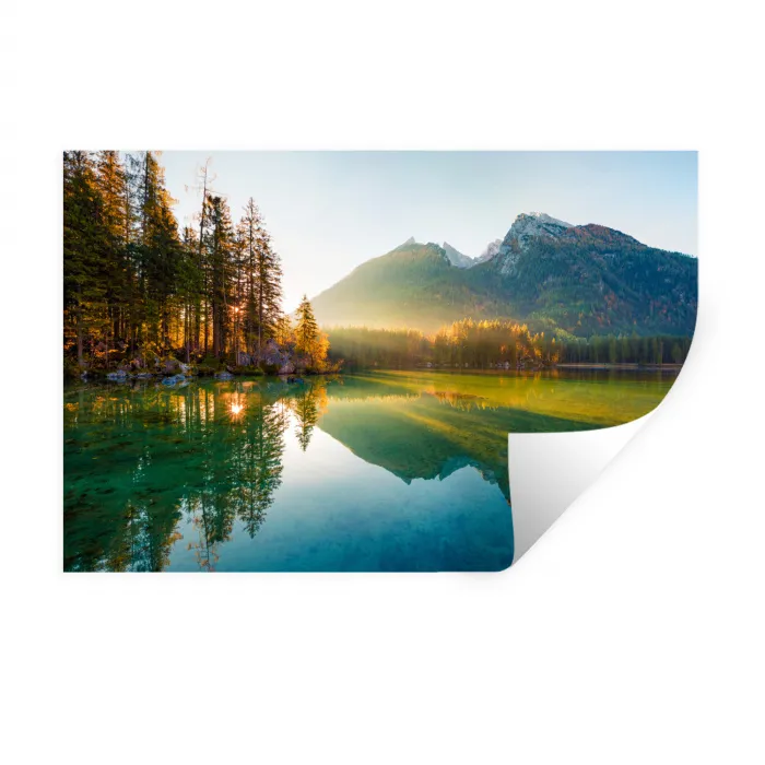 Meer - Bos - Bergen - Natuur Muursticker klein -3d