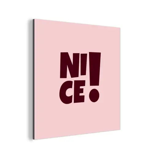 Nice - Uitroepteken - Roze aluminium wit klein -3d