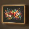 Groente - Peper - Knoflook - Graffiti - Verf - Kleurrijk Light Box met batterij (Wandlamp) middel -z3d_website
