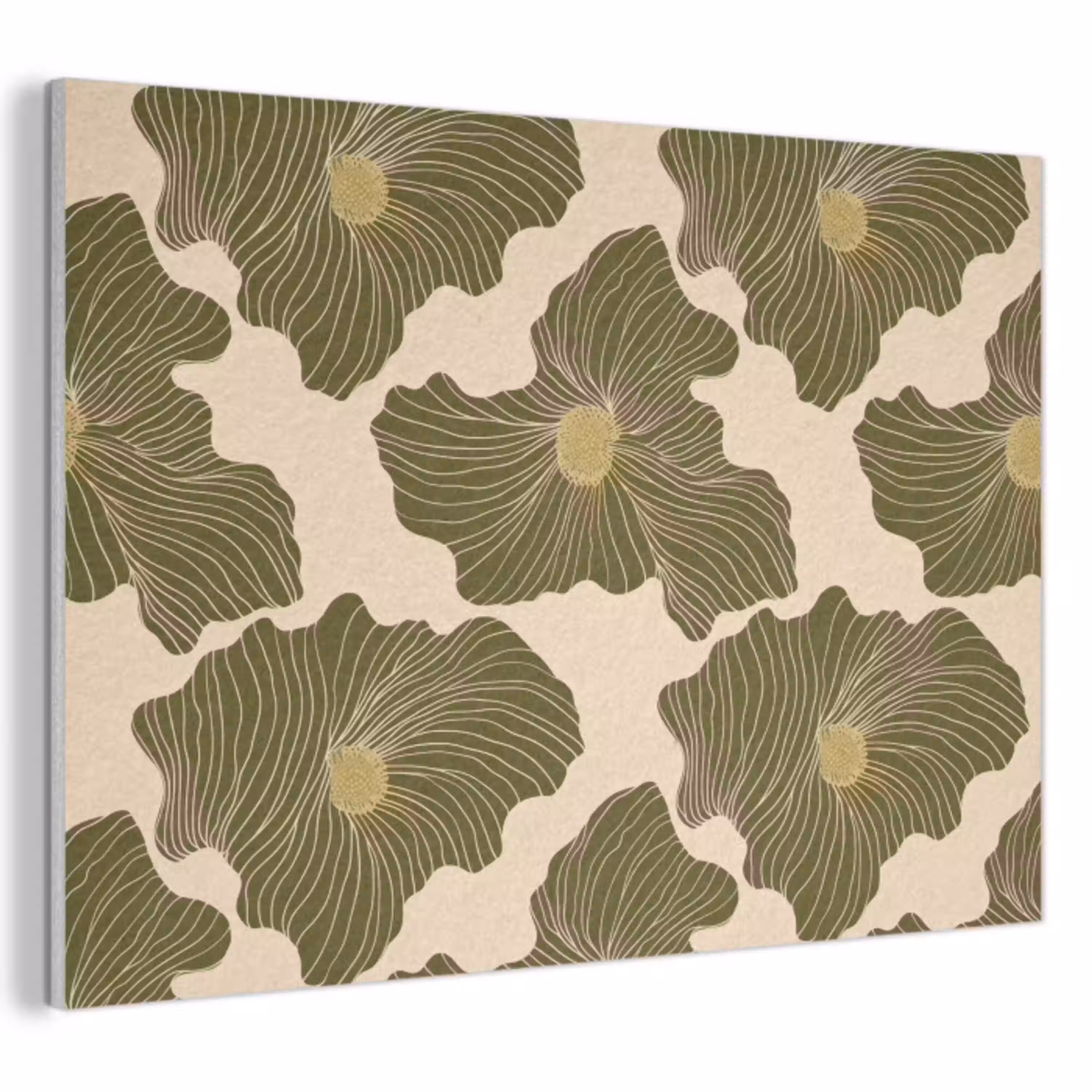 Modern - Abstract - Groen PET vilt klein 837 -3d