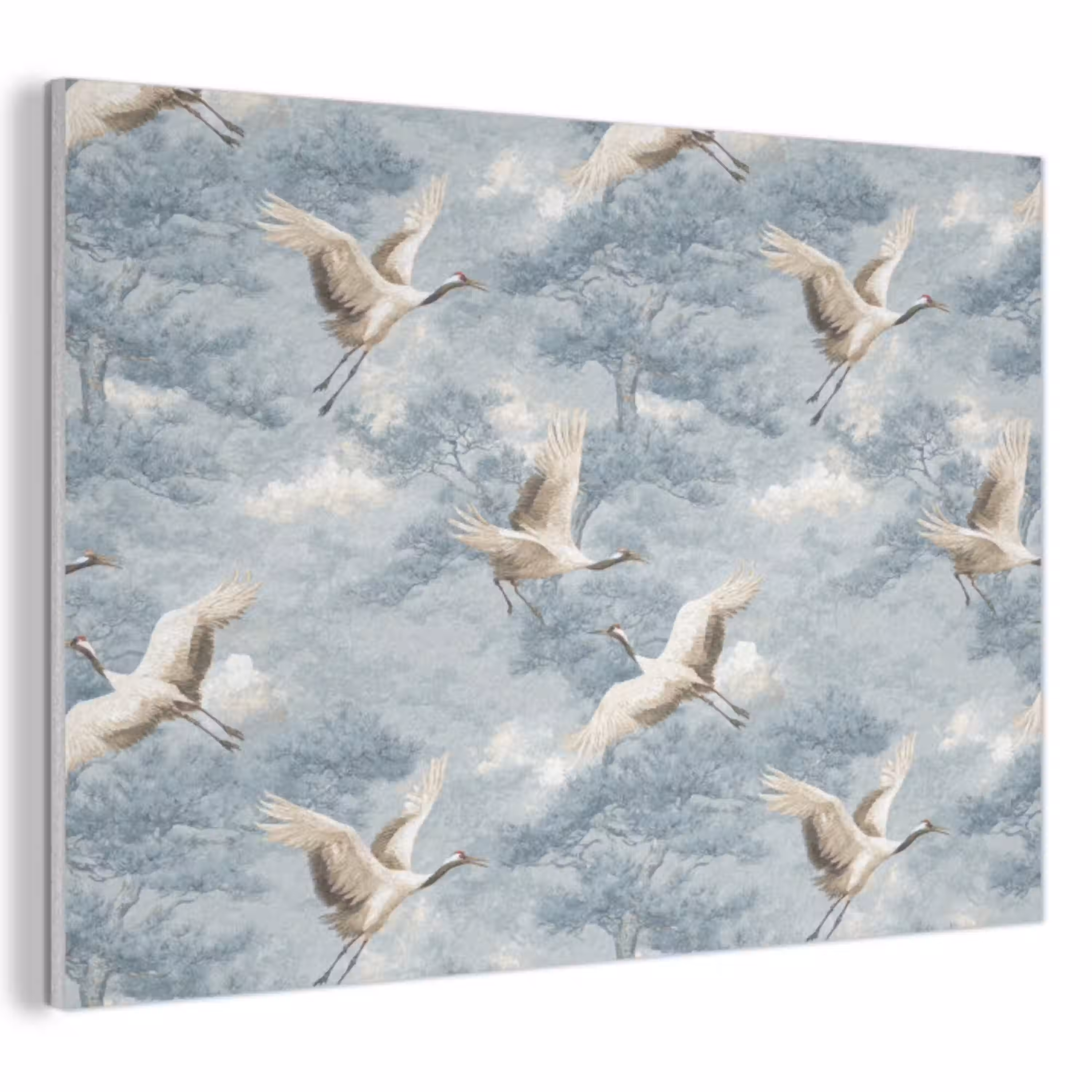 Wolken - Kraanvogels - Blauw PET vilt klein 837 -3d
