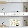 Oerwoud - Abstract - Beige keuken achterwand spatscherm klein 900 -voor_na_NL