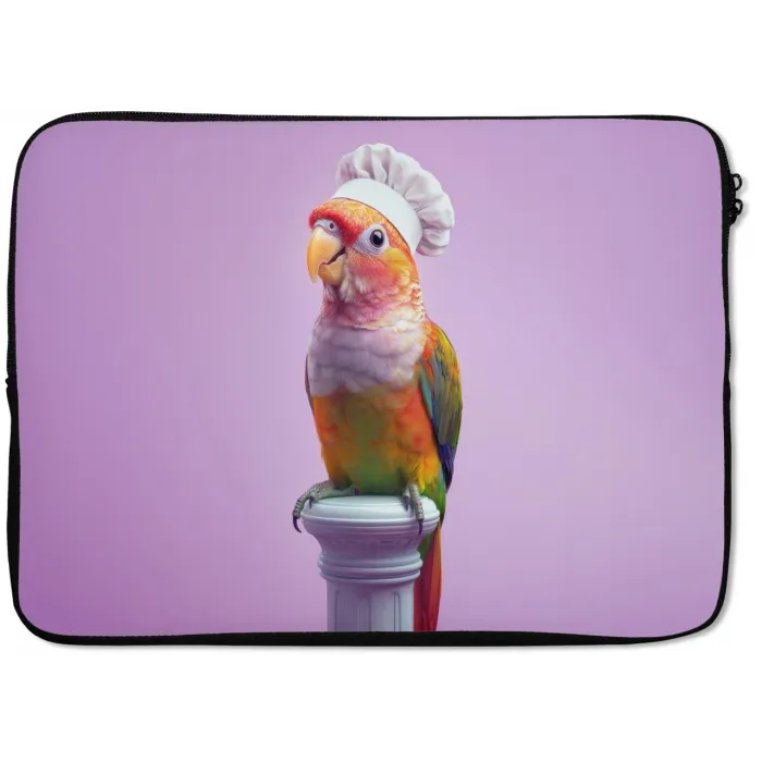 Papegaai - Koksmuts - Pilaar - Vogel laptophoes neopreen klein -zkaufland3dotto