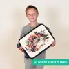 Wit paardenhoofd omringd door bloemen en vlinders Kinderkoffer - Zwart klein -sfeer4_NL