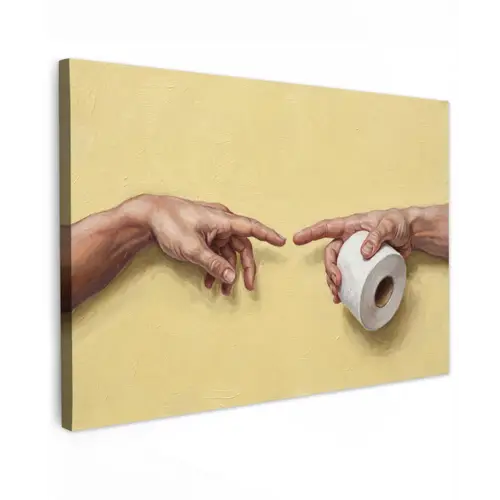 Klassiek - Kunst - Humor Tuinposter op houten frame 2 cm dik klein -3d