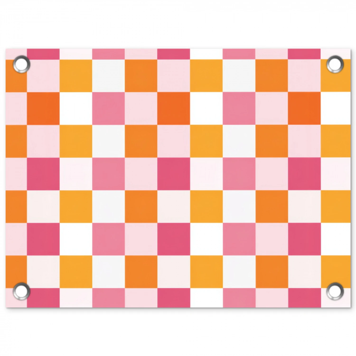 Patroon - Vierkant - Roze tuinposter los doek klein 239 -3d