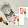You are art - Kleurrijk - Grafisch onderzetter kurk middel -sfeer4