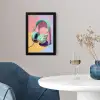 Koptelefoon - Mintgroen - Draad fotolijst zwart zonder passe partout klein -sfeer4