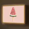 Watermeloen - Ijsje - Pitjes - Rood Light Box met batterij (Wandlamp) middel -z3d_website