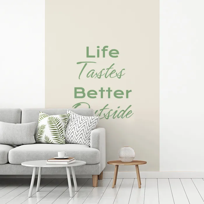Tekst - Sierlijk - Letters - Groen fotobehang vinyl groot -woonkamer