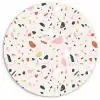 Terrazzo - Patroon - Kleurrijk Wandcirkel kunststof plaat 5mm dik klein 188 -3d