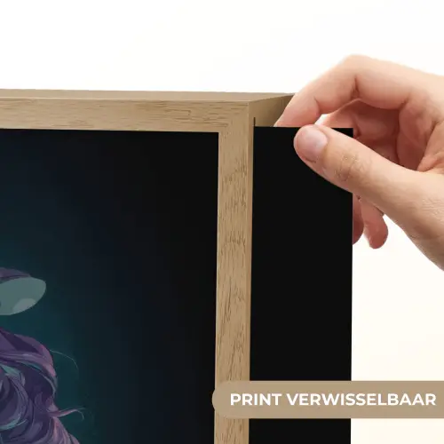 Heks - Magie - Heksenketel - Paars Light Box met batterij (Wandlamp kind) middel -USP_websiteprintNL