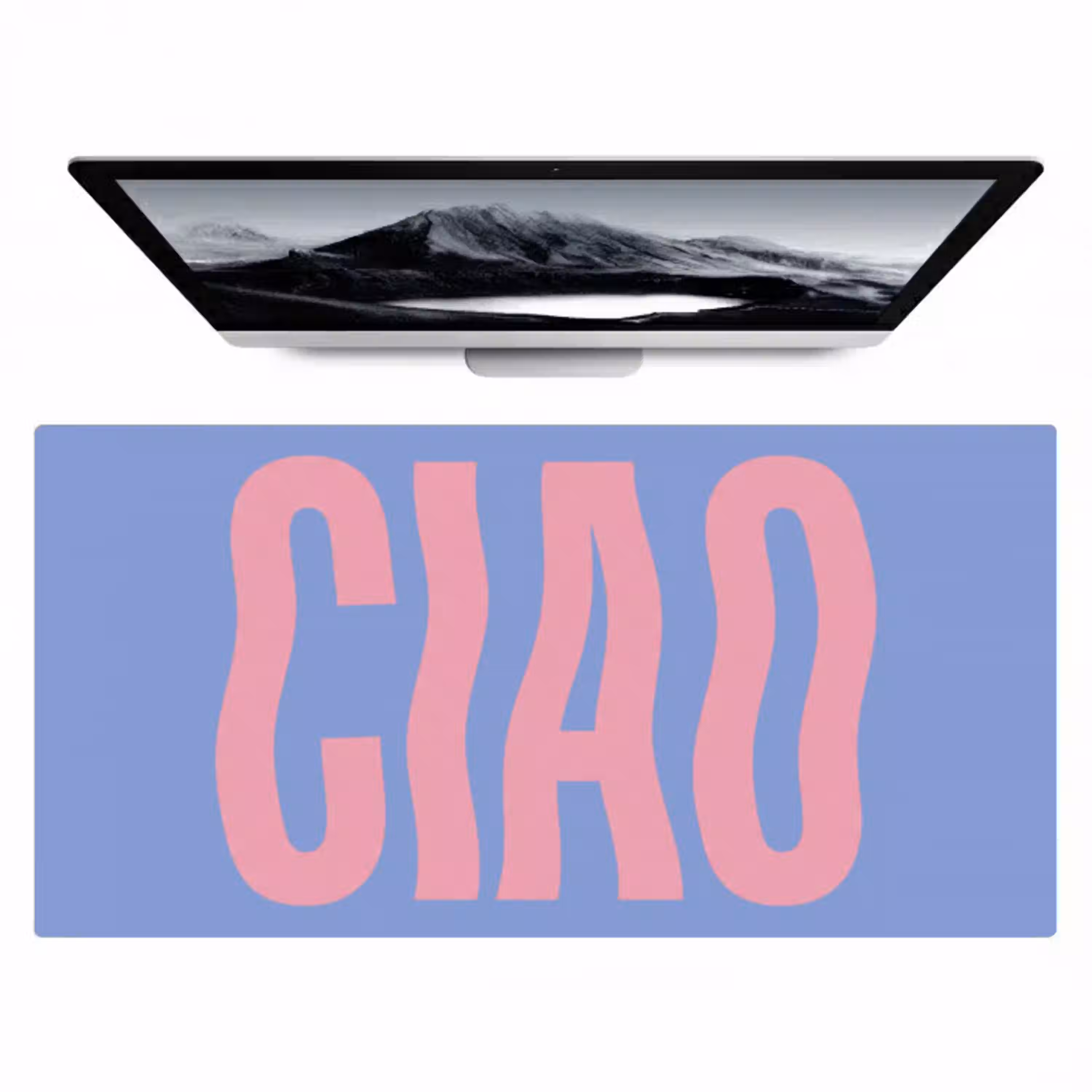 Ciao - Roze - Blauw - Golvend Muismat XXL klein -zzz3d