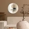 Cirkel - Compositie - Diepte - Beige Wandcirkel kunststof plaat 5mm dik klein -sfeer1