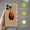 Beer - Minimalistisch - Bruin Hoesje iPhone 16 Pro Max met koord klein -sfeer2_NL