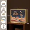 Sterrenhemel - Palmen - Rivier Light Box met batterij (Wandlamp) middel -USP_websiteoverzichtNL