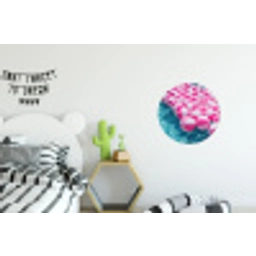 Strandballen - Roze - Water Wandcirkel aluminium klein -kinderkamer