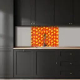 Oranje - Citroen - Geel - Blauw keuken achterwand 2 middel 865 -sfeer1