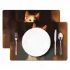 Kat - Geschilderd - Artistiek - Wit Placemat vinyl groot -zzsfeer2_Kitchenyeah-website