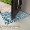 Patroon - Blauw - Lijnen - Zigzag Deurmat klein 898 -USP_NL