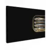 Sardines - Blik - Zwart - Vissen canvas 2cm klein -z3d