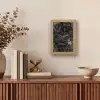 Rozen - Zwart - Bloemen - Goud Light Box met kabel (Tafellamp) klein -sfeer2