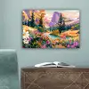 Rivier - Vallei vol bloemen - Levendig canvas 2cm klein -sfeer4