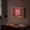 Jingle - Bells - Kerst - Rood Light Box met batterij (Wandlamp) middel -sfeer1