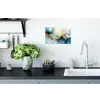Abstract - Kunst - Gold - Blauw Muursticker klein -keuken