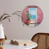 Zee - Roze - Cactus Akoestische PET Vilt - Rond klein -sfeer3