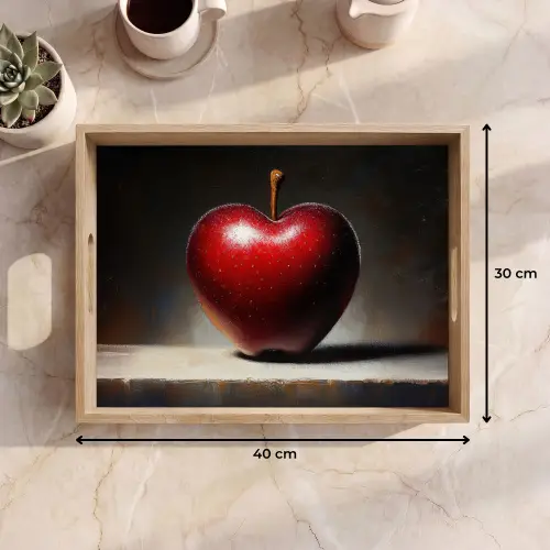 Apple - Hart - Rood Dienblad Rechthoek middel -USP_Formaat