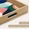 Abstract - Blauw - Roze Dienblad Rechthoek middel -USP_HandgreepNL