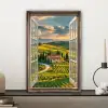 Doorkijk - Toscane - Uitzicht - Landschap - Zomer canvas 2cm klein -sfeer6