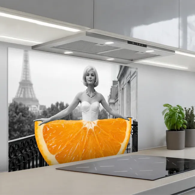 Paraschizzi cucina - Arancione - Torre Eiffel - Donna
