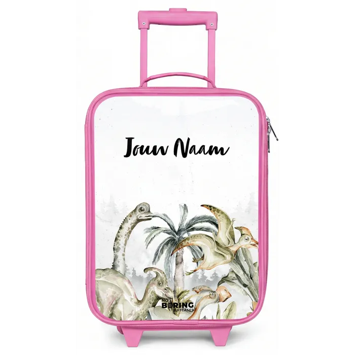 Dino Jungle Kinderkoffer - Roze klein -zz3dotto