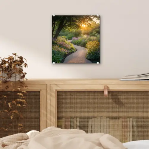 Pad - Bloemen - Park plexiglas 5mm klein -sfeer4