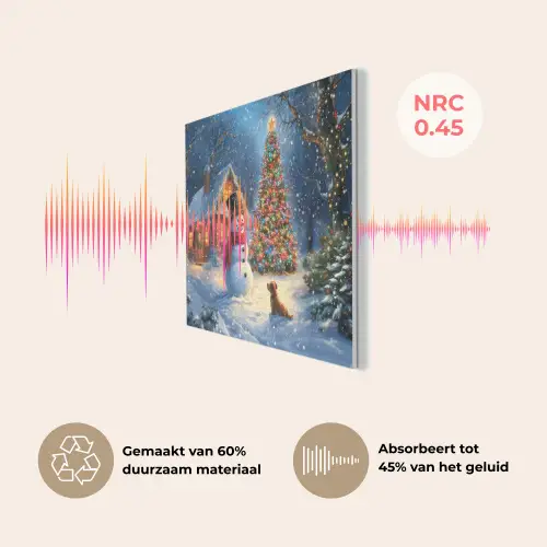 Kerstwonder - Winteravond - Kleurrijk PET vilt klein -USP_NL