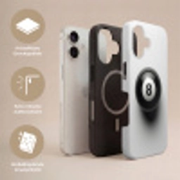 Biljartbal - Getal - Acht - Wit Toughcase MagSafe Apple iPhone 17 klein -USP_Lagen_DE