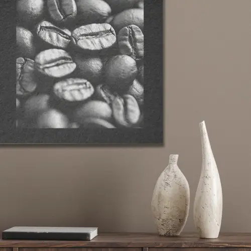 Koffiebonen - Zwart - Vintage PET vilt klein -sfeer6_closeup
