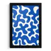 Vormen - Abstract - Blauw - Golven fotolijst zwart zonder passe partout klein -3d
