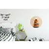 Boeken - Toren - Koffie - Beige Wandcirkel aluminium klein -kinderkamer