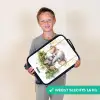 Jong olifantje op een schommel waterverf tekening Kinderkoffer - Zwart klein -sfeer4_NL