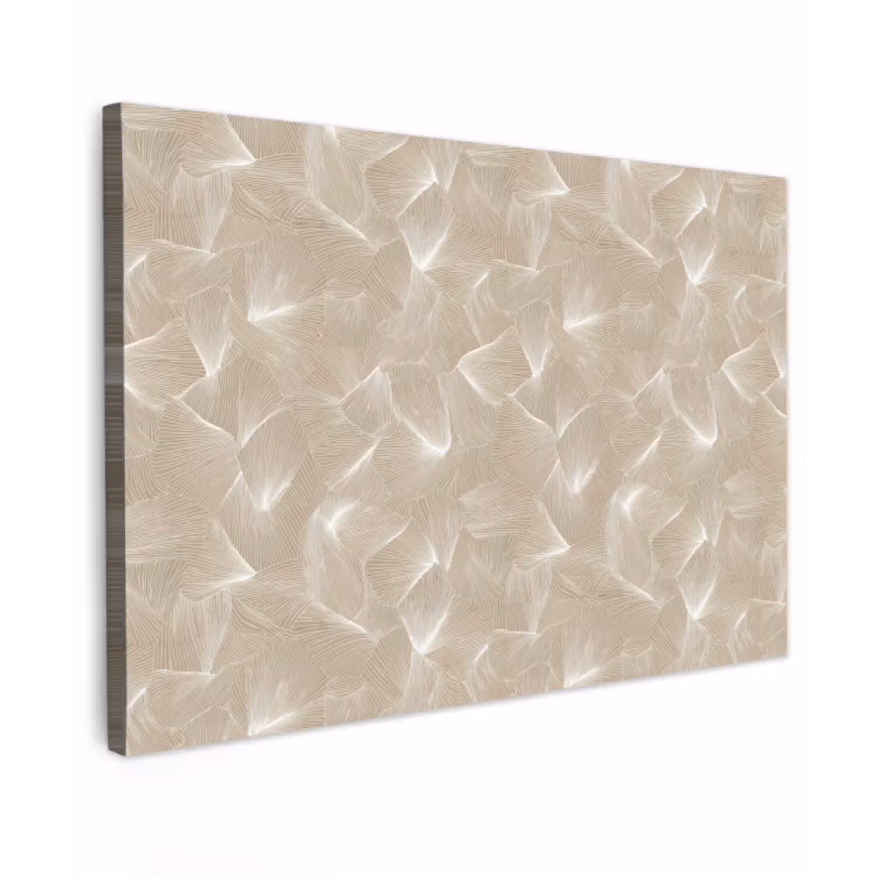 Organisch - Textuur - Beige Tuinposter op houten frame 2 cm dik klein 845 -3d