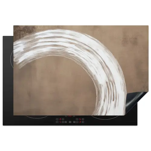 Verf - Bruin - Japandi Inductie beschermer vinyl 3mm klein -3d