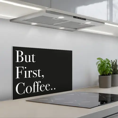 But First Coffee keuken achterwand spatscherm klein -3d_schuin
