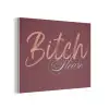 Bitch please - Rood - Blauw PET vilt klein -3d
