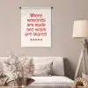 Quote - Sterren - Rood - Memories Wandkleed katoen klein -sfeer4