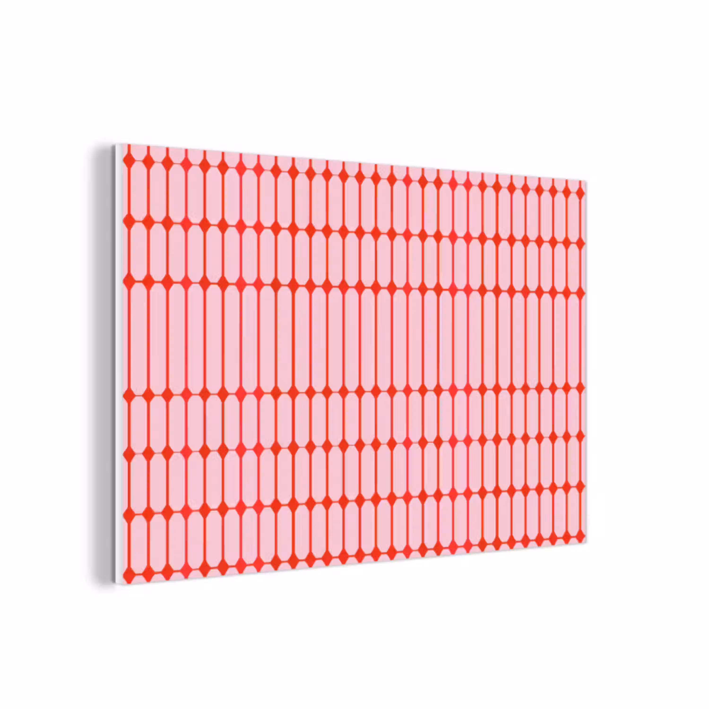 Geometrisch - Minimalistisch - Rood - Roze forex 5mm xxl 6 -3d