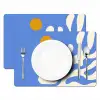 Minimalistisch - Organisch patroon - Blauw Placemat vinyl groot -zzsfeer2_Kitchenyeah-website